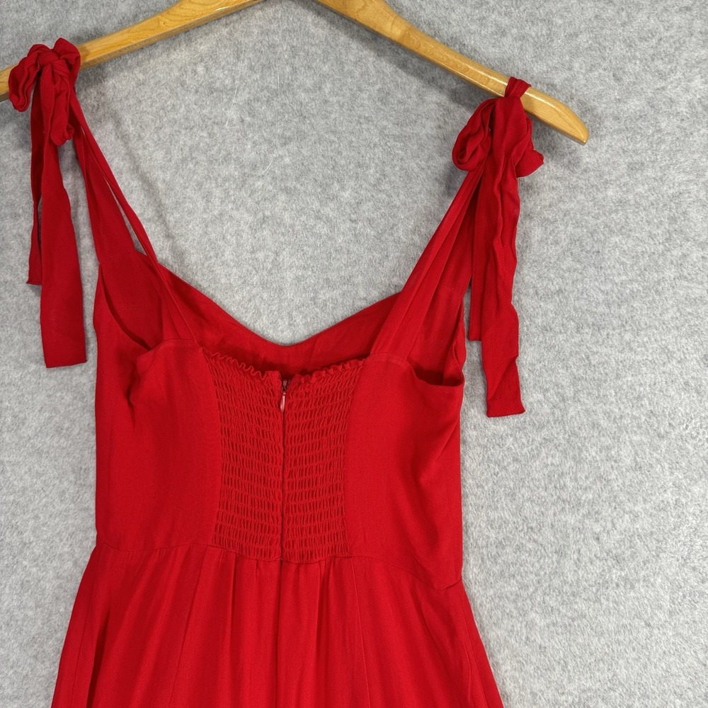 NWT Reformation Nadira Poinsettia Red Midi Dress 4P Sweetheart Bustier $278 - Picture 7 of 16